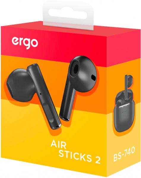 Навушники Ergo Air Sticks 2 black (BS-740K) 