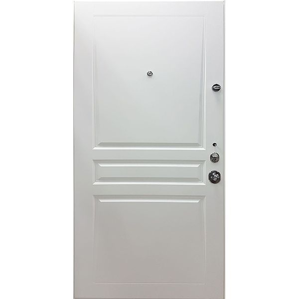 Двері вхідні Булат Олімп 216 дуб графіт / біла текстура 2050x950мм праві
