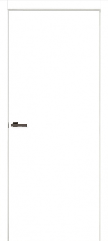 Дверное полотно ОМиС FLAT 01 B чорна кромка (с фрезеров. п/з 96/85) ПГ 800 мм белый эмалекс