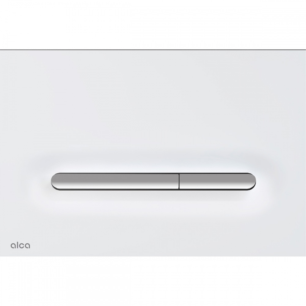 Кнопка керування Alca Plast для прихованих систем інсталяції, білий-мат/хром-глянець