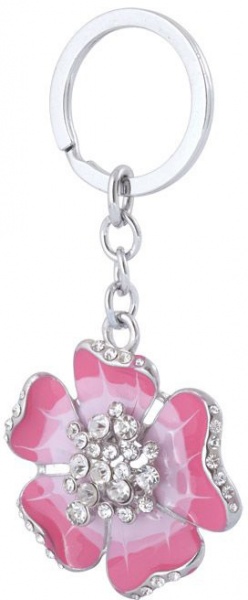 Набір LANGRES подарунковий Bloom: ручка кулькова + брелок рожевий 