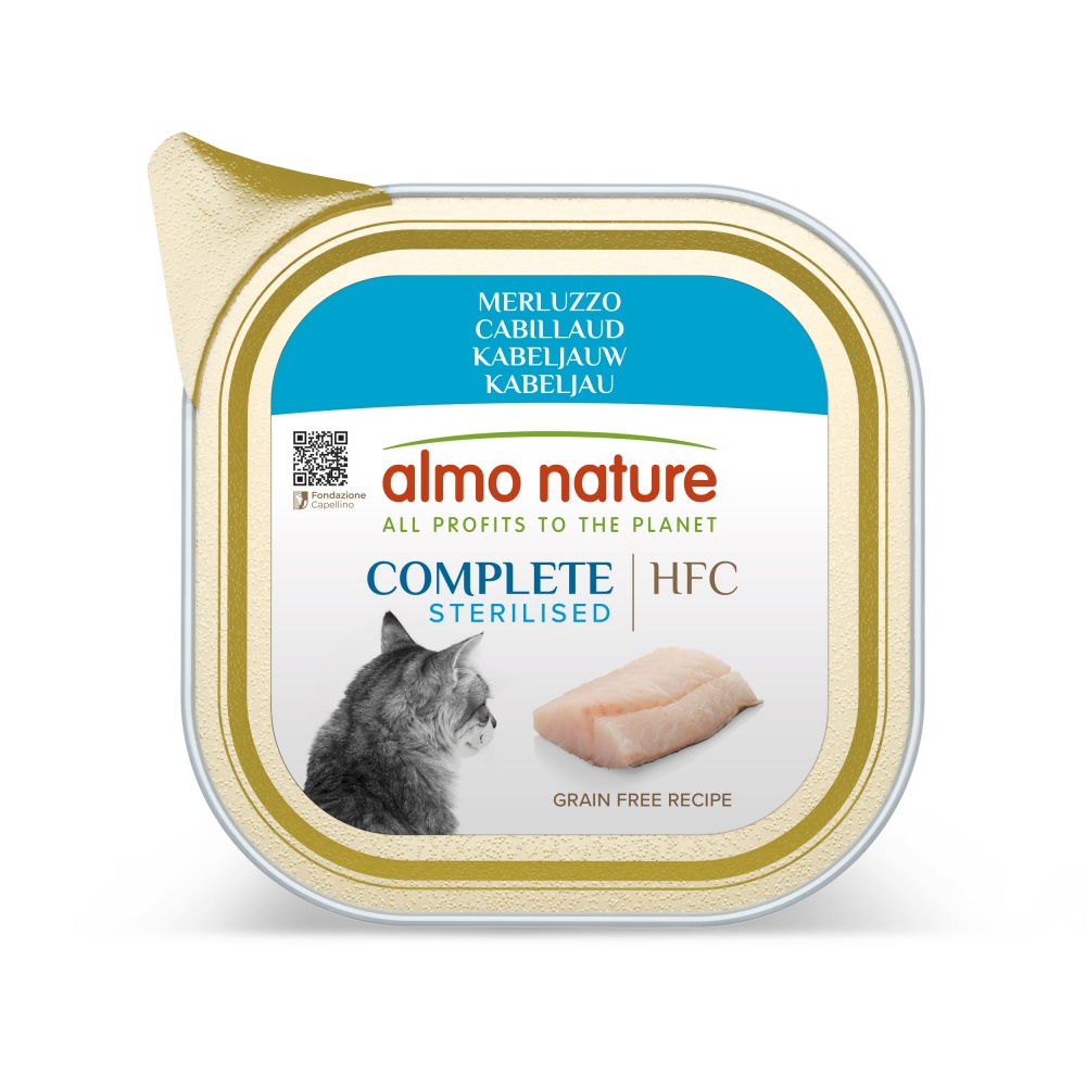 Корм вологий для котів Almo Nature HFC Cat Complete Sterilised, тріска 85 г 0,85 мл