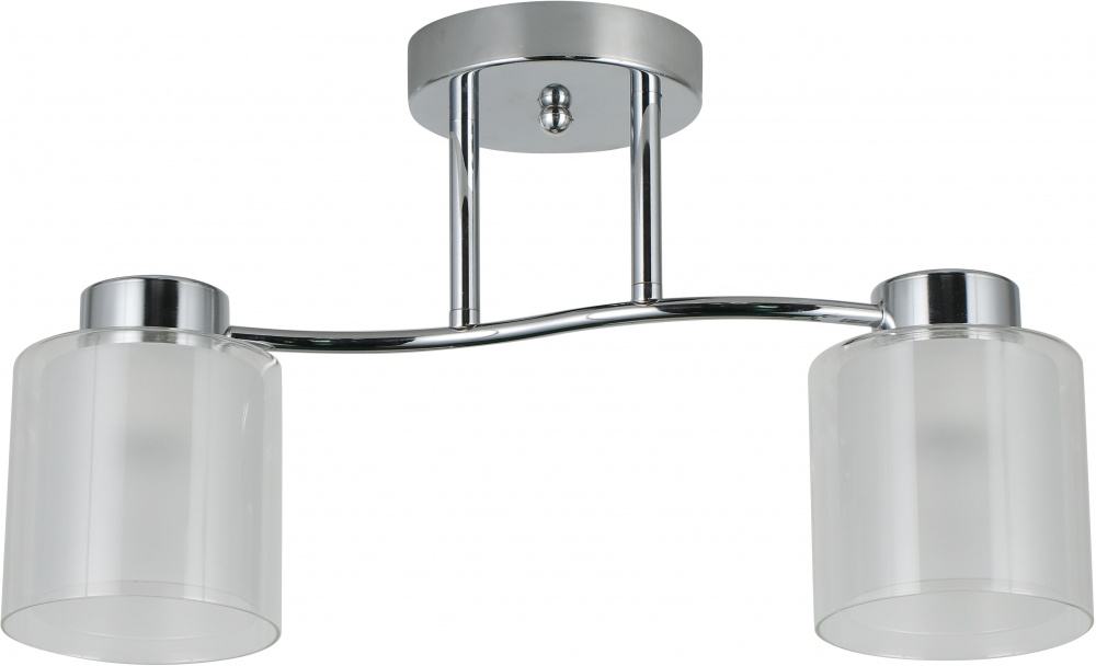 Люстра потолочная Sensio Circinus 2x40 Вт E27 хром/белый ALG-07561/2