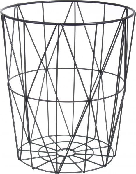 Стол-корзина Сканди 30х30х34 см натуральное дерево с черным 