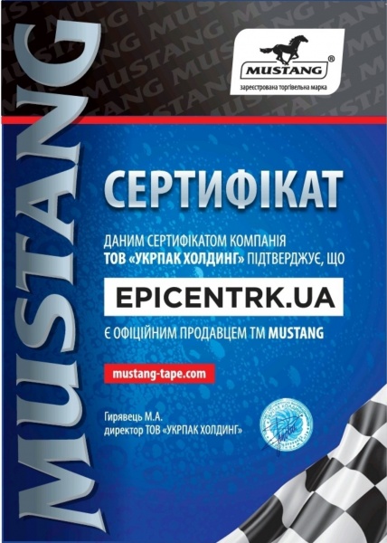 Стрічка Mustang двостороння для паро-гідробар'єру прозора 30 мм x 15 м 