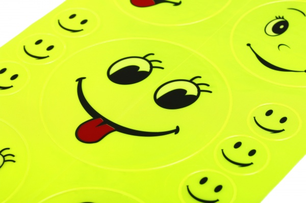 Набор стикеров светоотражающих Смайл