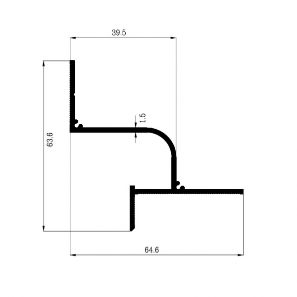Профиль теневого шва ПАС-3856 БП 3м