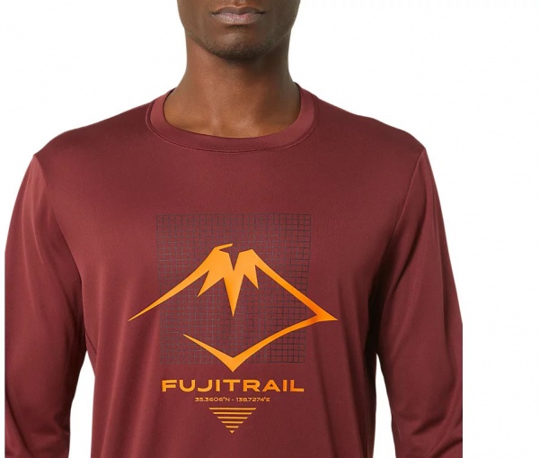 Футболка Asics FUJITRAIL LOGO LS TOP 2011C720-604 р.2XL червоний