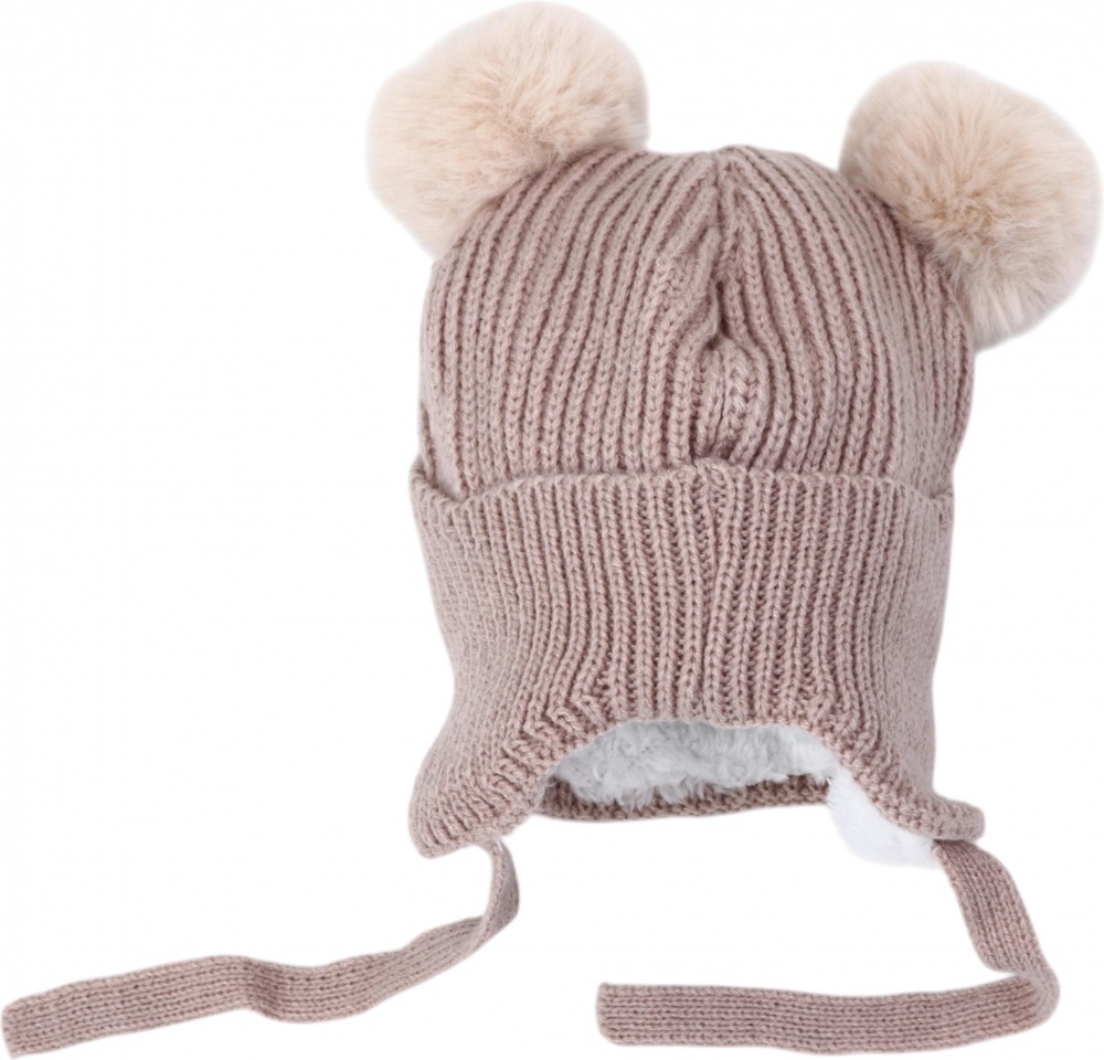 Шапка HW дитяча з мотузочками р.48-50 бежевий