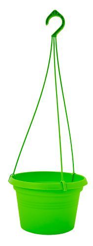 Вазон пластиковый Алеана ГЛОРИЯ с подвеской 20x13 см круглый 3,1л оливковый 