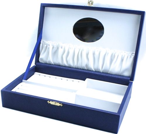 Шкатулка для украшений Гера синий/белый 250x155x60