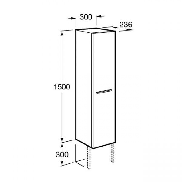 Пенал подвесной ROCA Victoria Basic A856577422 береза