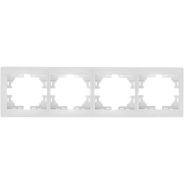 Рамка четырехместная Lezard MIRA горизонтальная белый 701-0200-149