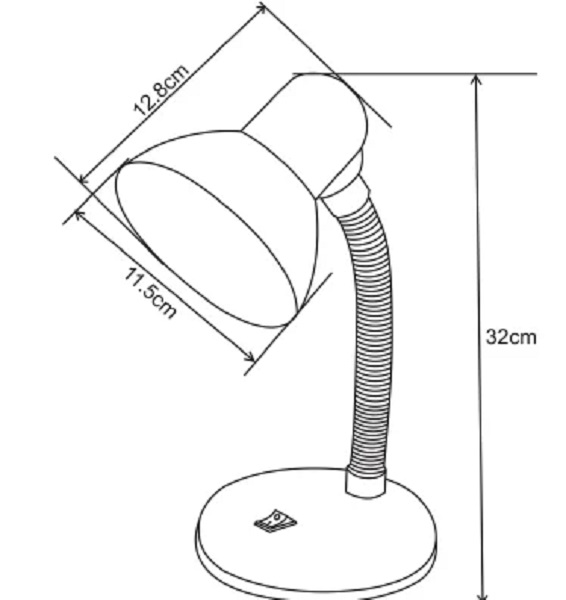 Настільна лампа Accento lighting 60 Вт E27 чорний ML-203-S