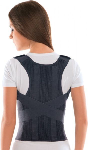 Корсет для корекції постави Торос-Груп р. 70-80 см Тип 656-А Люкс чорний