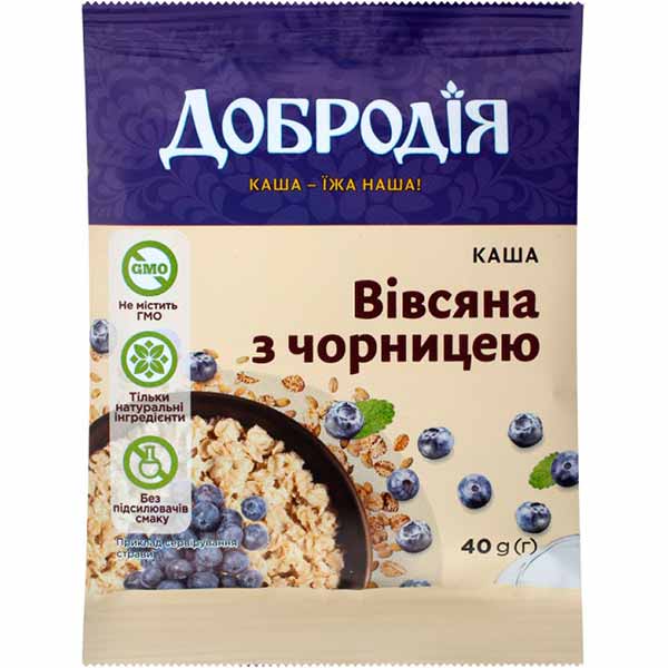 Каша Добродія с черникой