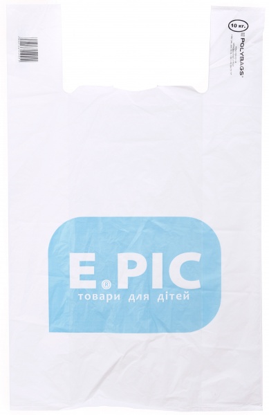 Пакет-майка Epic био-пак из крахмала 10 кг 430x680 мм 1 шт.