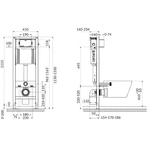 Система інсталяції Cersanit System 21 Mech QF box