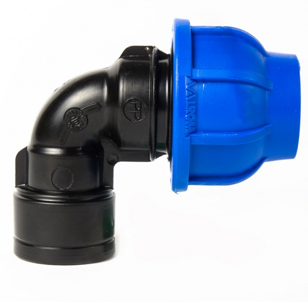 Колено зажимное 90° ValRom ВР D25x3/4