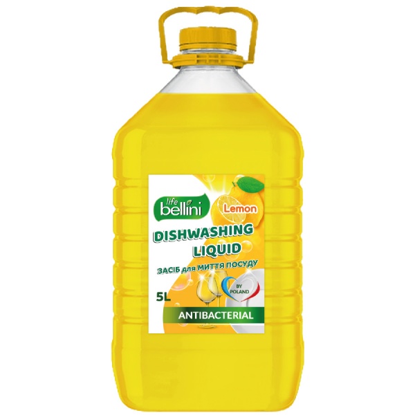 Засіб для ручного миття посуду BELLINI LIFE з ароматом лимона 5л