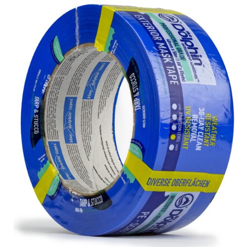 Лента малярная Blue Dolphin TARP & STUCCO голубая 48 мм x 25 м