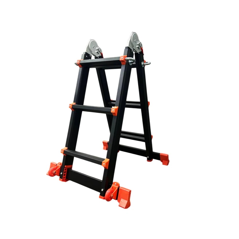 Лестница телескопическая GTM раскладная анодированный алюминий 0.87-2.9м