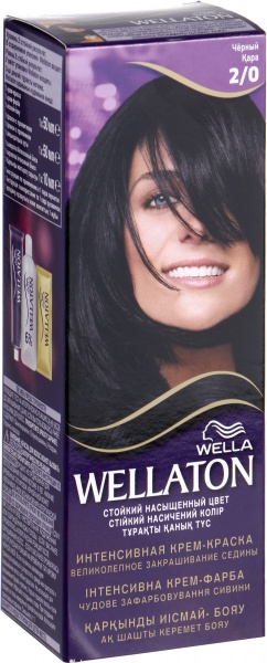 Фарба для волосся Wella Wellaton №2/0 чорний 110 мл