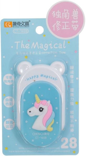 Коректор стрічковий Єдиноріг блакитний