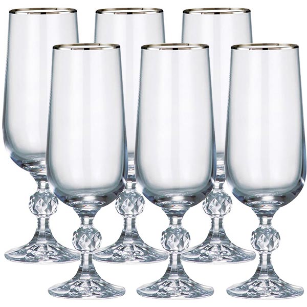 Набір келихів Bohemia Claudia платина 180 мл 6 шт