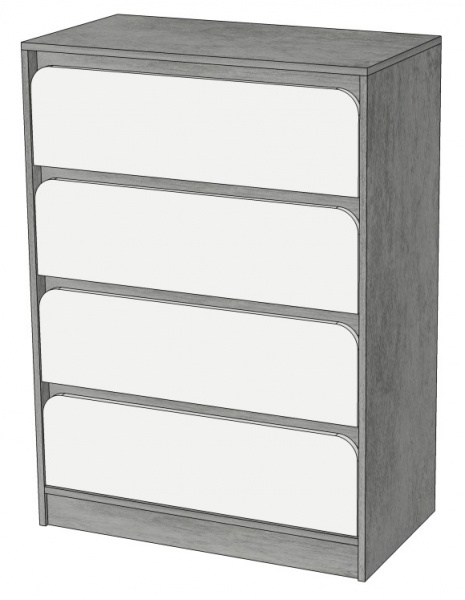 Комод Lion Арт-2 бетон/нимфея альба 