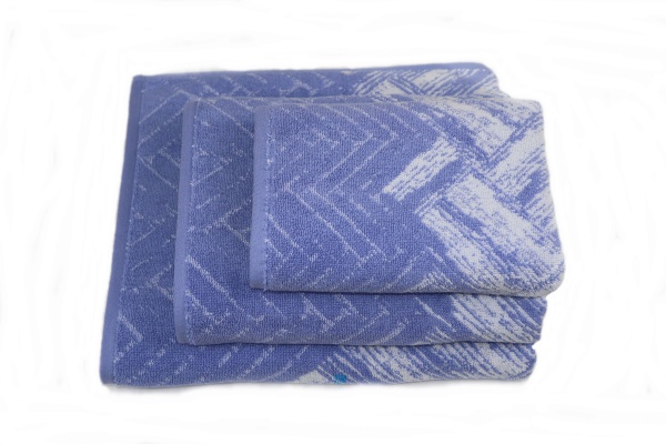 Рушник махровий Shane 50x90 см синій із малюнком La Nuit 