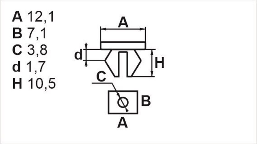 Пистон монтажный универсальный Romix (15505)
