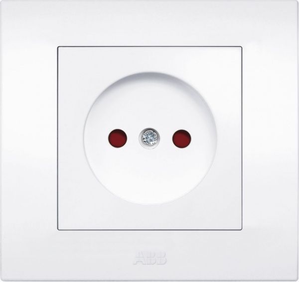 Розетка без заземлення ABB Cosmo зі шторками білий 619-010200-286