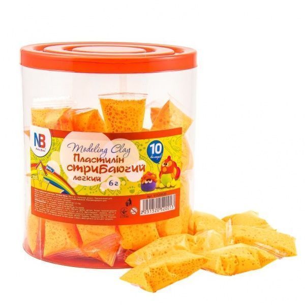 Пластилін легкий стрибаючий 6 г, помаранчевий Nota Bene