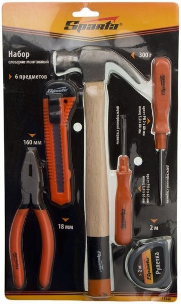 Набор ручного инструмента Sparta 6 шт. 13540