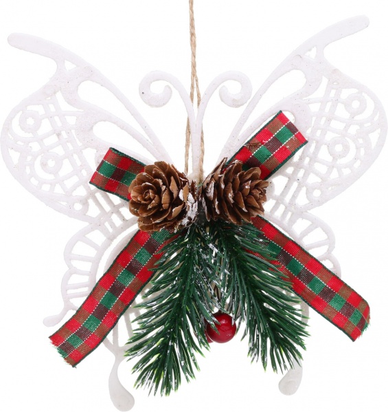 Декоративна підвіска Метелик з декором 15x15 см HF20Y2-06W білий