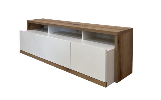 Тумба под ТВ Kartissa Mammut 318 1800x400x480 мм белый / дуб эвок 