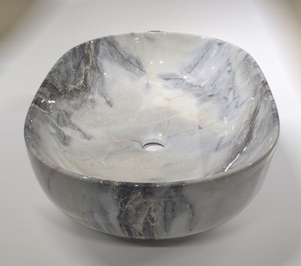 Умывальник Invena KORFU 60 см серо-синий мрамор CE-34-722