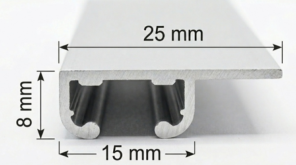 Карниз Karniz plus AL-1 одинарный 200 см графит 1 шт.