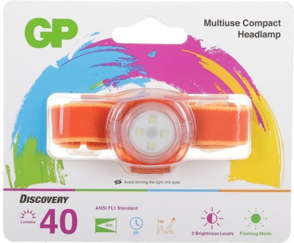 Фонарик на голову GP CH31OE-2FB1 оранжевый 