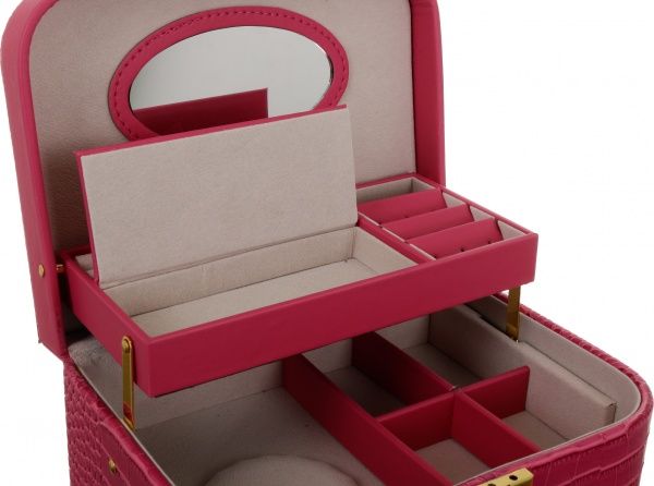 Скринька для прикрас рожева 23х17х11.5 см Delux