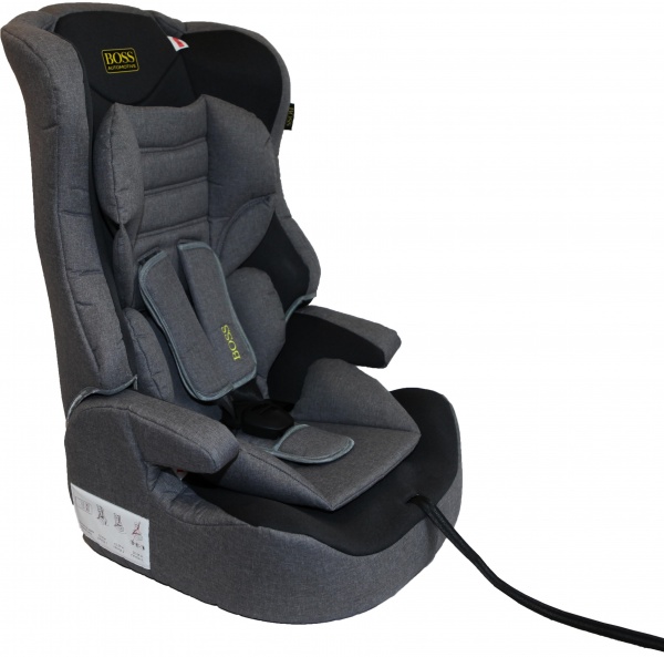 Автокресло BABY CAR SEAT серый с черным black/grey