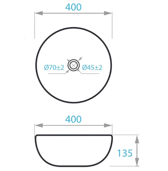 Умывальник Koller Pool Aqua matte grey 40x40 см AQA-400-MG