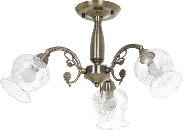 Люстра подвесная Luce 413 3xE14 латунь 