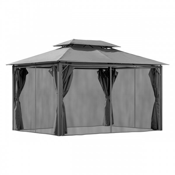 Павильон садовый 3х4 м графит