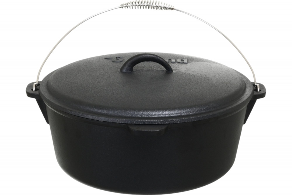 Казан Grilland 12 л чавунний туристичний з кришкою UHR111705