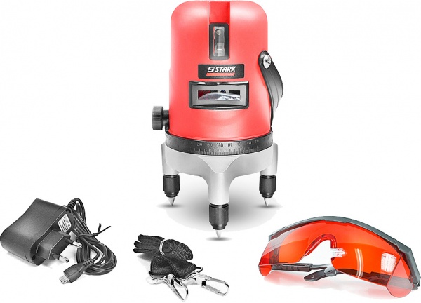 Нивелир лазерный Stark 5 линий точность 1 мм. / 5 м. дальность 15 м. LL 0505