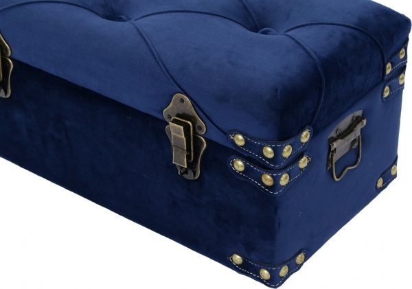 Сундук-пуф Art&Crafts Велюр 50х25х23 см синий 