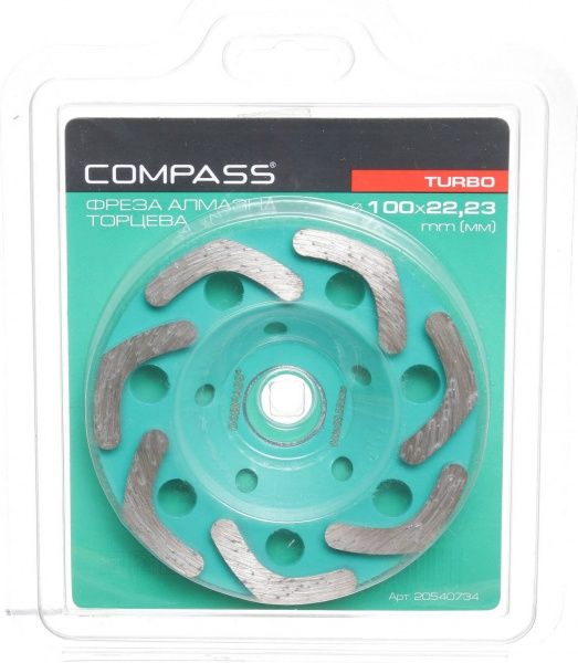 Фреза Compass Turbo алмазная торцевая 100*22,23 