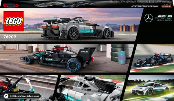 Конструктор LEGO Speed Champions Mercedes-AMG F1 W12 E Performance и Mercedes-AMG Project One 76909